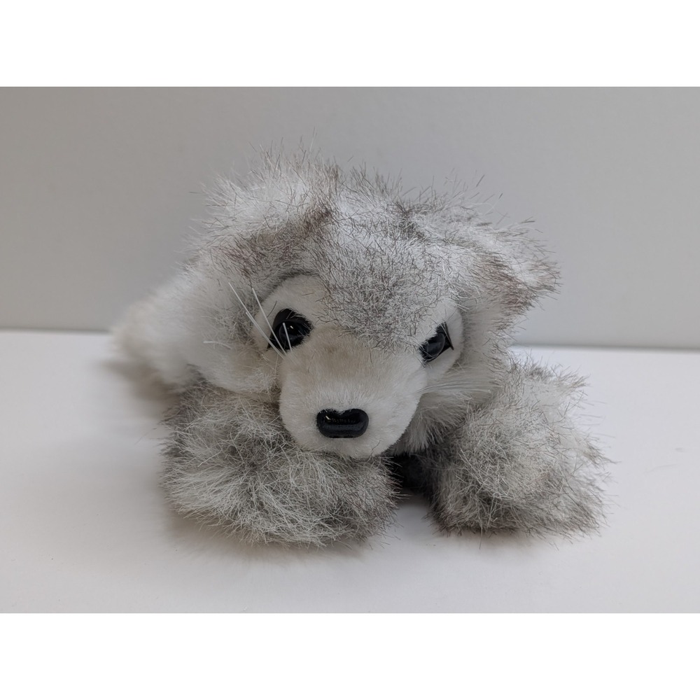 Purr-Fection MJC Wolf Plush Stuffed Animal Gray Wyatt Jr Puppy Dog Soft 1992 VTG